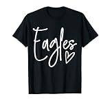 Eagles Heart School Sports Fan Team Spirit T-Shirt