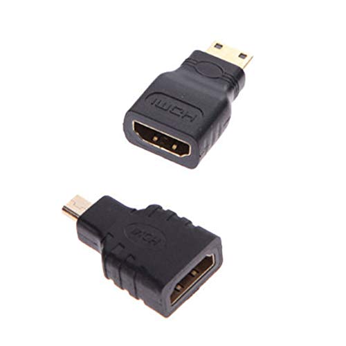 Adaptateur Convertisseur Micro HDMI/Mini HDMI/HDMI vers VGA avec Câble Audio Vidéo - Noir