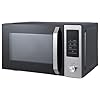 Magic Chef 1.0 Cubic Feet Stainless Countertop Microwave and Air Fryer, 10 Power Levels, Included Air Frying Rack, Crisper Tray, and Grill Rack, Black