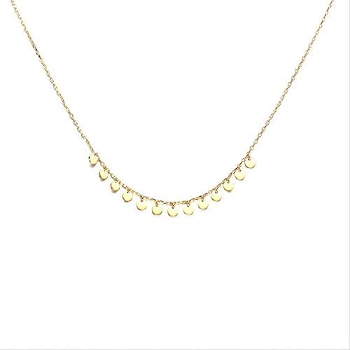 Preisvergleich Produktbild CKAWM Halskette Schmuck Halskette Kleine Runde Pailletten Schlüsselbein Kette Weiblich Einfach Temperament Halskette