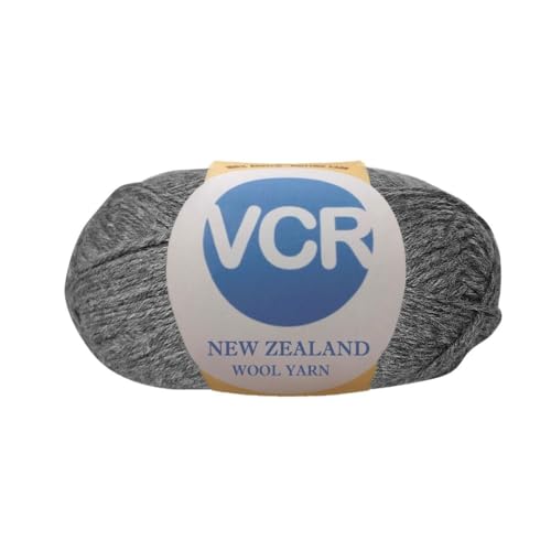Image of VCR Steel Grey Chunky Wool Yarn, 100 Grams, Hank, 196 Meters, 100% New Zealand Wool Knitting Yarn, Soft Crosia Thread Suitable for Baby Blankets & Booties Pack of 1