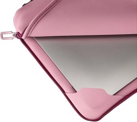 Tucano Doppio Funda Protectora 13/14", Rosa - Neopreno Reciclado, Doble Ranura, Cremallera