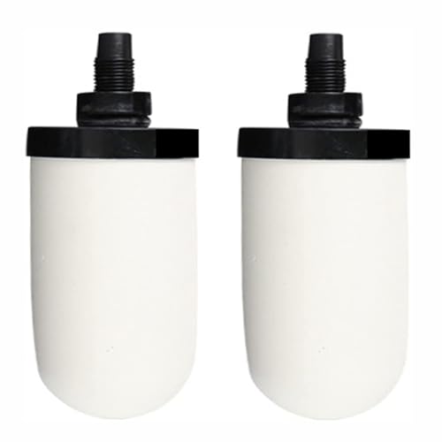 Paquete 2 filtros agua cerámica tipo vela 5 pulgadas, filtros repuesto 5 pulgadas, con carbón activado, sistema filtro agua por gravedad encimera