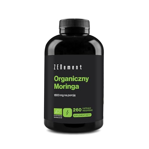Ekologiczna Moringa Oleifera 1800 mg - Maks. Czystość - 260 Kapsułek Weg.