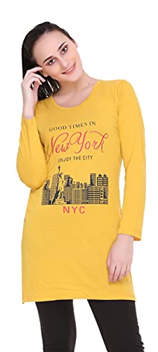 Image of In Love Women's Plus Size Printed Long Tops, Round Neck 3 /4 Sleeve Relaxed Fit Longline T-Shirt Tunic