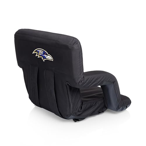 Image of PICNIC TIME Black Baltimore Ravens Ventura Portable Seat,One Size,618-00-179-034-2