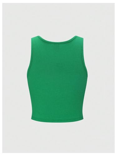 WDIRARA Women's Graphic Print Crop Tank Tops Crew Neck Sleeveless Slim Fit Fashion Top2