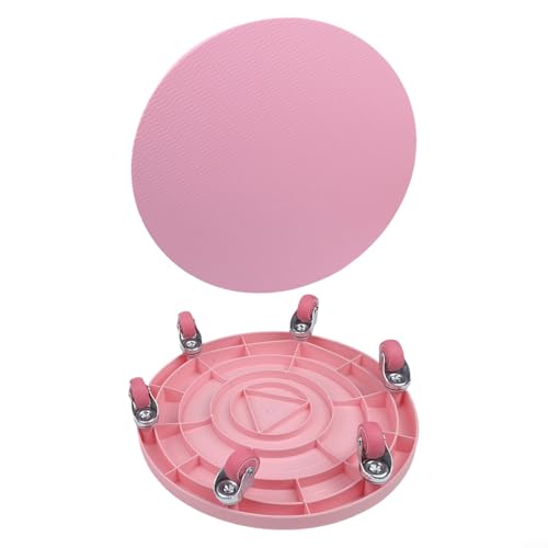 Rouleau abdominal à six roues avec système de roulement lisse et disque en caoutchouc souple pour une exécution contrôlée des exercices de base (violet)