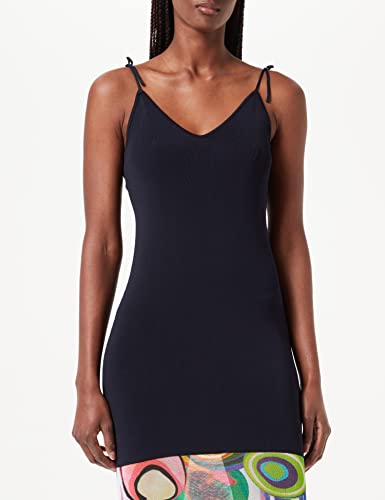 Desigual Vest_Bubble Abito Casual, Blu, S Donna