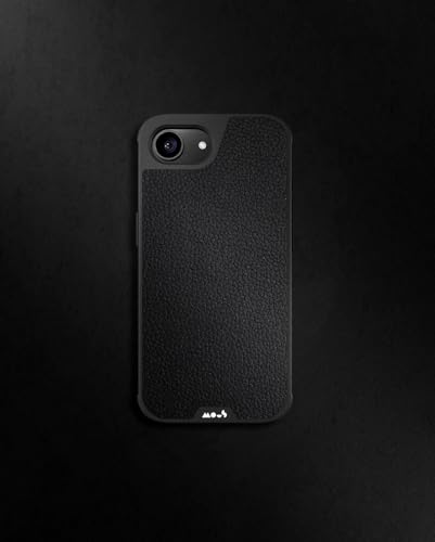 Image of Mous for iPhone 17e /16e Case MagSafe Compatible - Limitless 6.0 - Black Leather - Protective Shockproof Phone Cover
