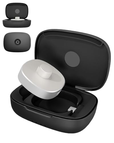 Doohoeek Charging Case Compatible with Ringconn Gen 2 Air (Official Charger NOT Include) Wireless Power Station Fits Official Chargers & Fit All-Sized Rings 1000mAh (NOT a Charger) (Black)