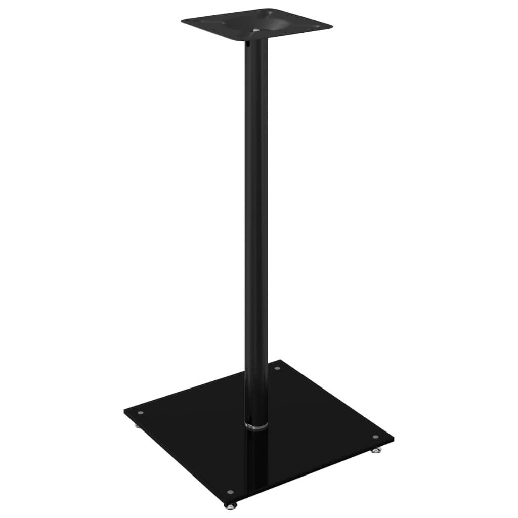 vidaXL Pedane per Casse 2pz Nero Vetro Temperato Design a 1 Pilastro