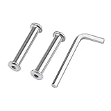 Ypzxola 2 Pack 001177 & 005362 Top Connector Bracket Mounting Bolt for Bennington SS Bimini - 304 Stainless Steel with Hex Wrench - Pontoon Boat Accessories & Boat Parts