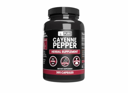 PURE ORIGINAL INGREDIENTS Cayenne Pepper (365 Capsules) No Magnesium Or Rice Fillers, Pure, Lab Verified