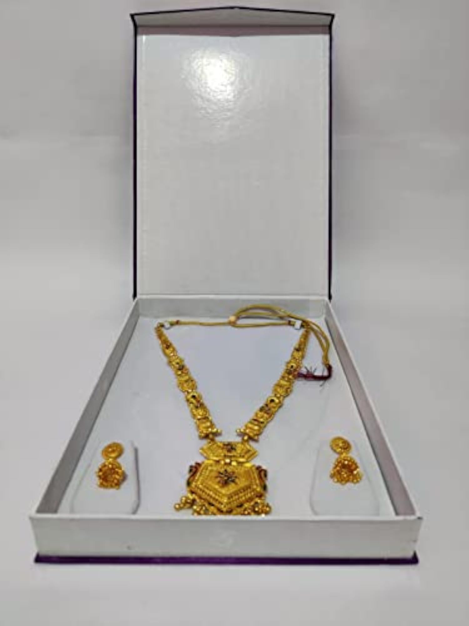 Purple Jewelry Box Necklace & Earring Organizer