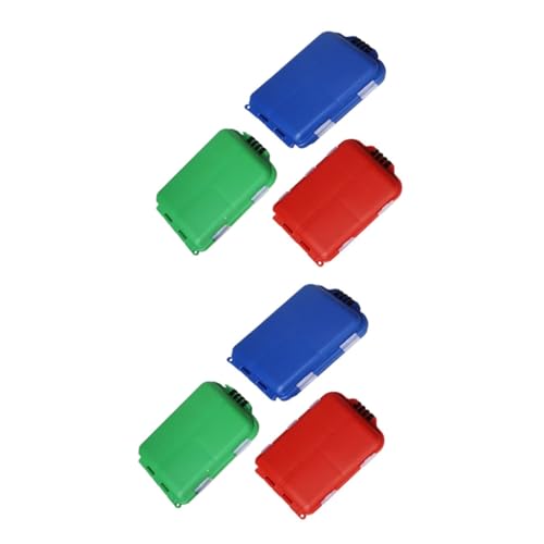 POPETPOP 9pcs Portable Fishing Tackle Storage Box Abs Lure Tray Organizer Compartment for Baits and Hooks for Fishing Gear and Accessories Color