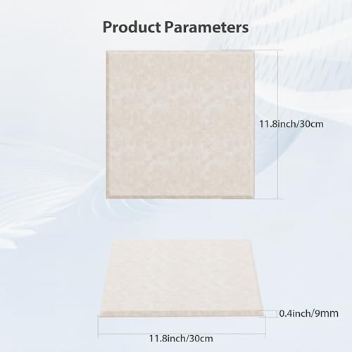 Image of 12 Pack Square Acoustic Panels Self Adhesive Sound Proof Foam(Beige)