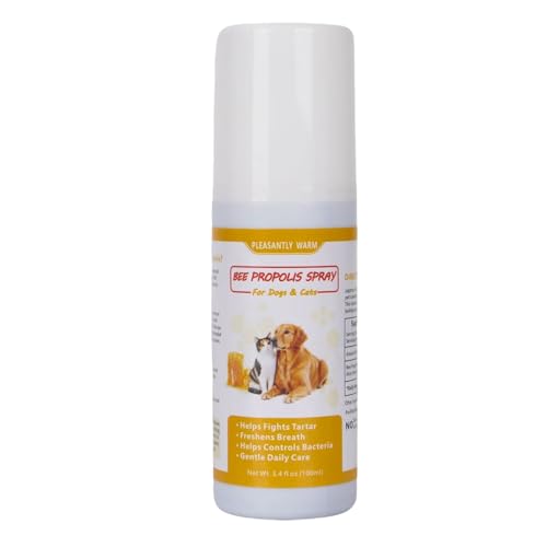Pleasantly Warm Bee Propolis Spray for Dogs & Cats 3.4 fl oz - Breath Freshener Gum Health Support Dental CareGums Health Natural Plant-Based Active Formula