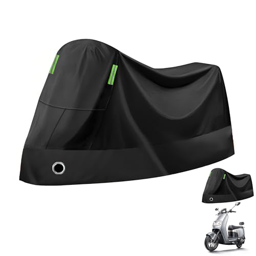 Fahrradabdeckung Wasserdicht, 220 x 110 x 95 cm Fahrradabdeckung, Fahrradplane, Fahrradhaube Schutzhaube Wasserdicht und UV-Geschützt Geeignet für Alle Fahrradtypen(Schwarz)