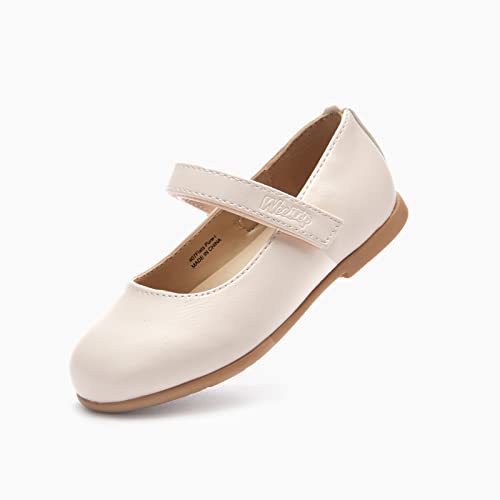 Weestep Toddler/Little Kid Girl Dress Ballet Flat Mary Jane Ballerina Shoe(9 Toddler, Classic Ivory) #TOP6