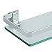 Organize It All Wall Mounted Glass Shelf with Chrome Rail, for Bathroom, Storage, Decor