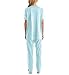 Exquisite Form Women's 90107 Nylon Tricot Short Sleeve Matching Pajama Set