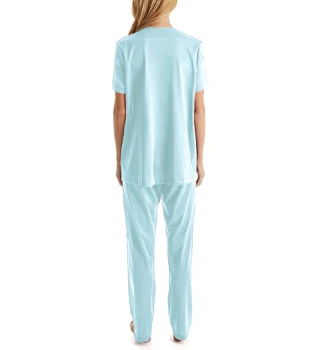 Image of Exquisite Form 90107 Women's Nylon Tricot Short Sleeve Matching Pajama Set