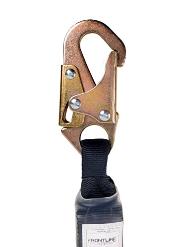 Image of Frontline LIS31S Combat 3' Single Leg Snaphook Lanyard with Internal Shock Absorber | Fall Arrest Restraint Protection Equipment Construction PPE Roofing Gear | OSHA and ANSI Compliant