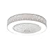 Produktbild UltradüNner Deckenventilator mit Licht - Moderne Dekorative Deckenleuchte mit Ventilator und Fernbedienung - 3-Farben-Dimmung - Ventilatorfunktion