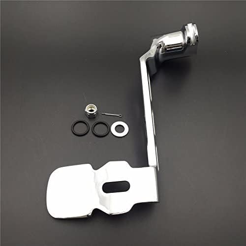 HTTMT MT280-016- Motorcycle Chrome Rear Brake Lever Brake Pedal Foot Lever Three-Hollow-Out Compatible with 2014-later Touring Trike (Street Glide/CVO/Tri)