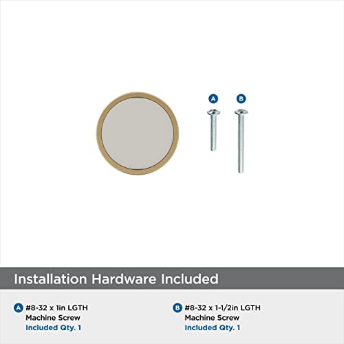 Oberon 1-3/8 in (35 mm) Diameter Champagne Bronze/Frosted Acrylic Cabinet Knob by Amerock - Image 4