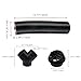 FarBoat 1Pcs Diesel Heater Exhaust Pipe Ducting Set Car AC Vent Extender 3 Inch Dryer Vent Hose with Outlet Y Branch Connector and Hose Clips, Black