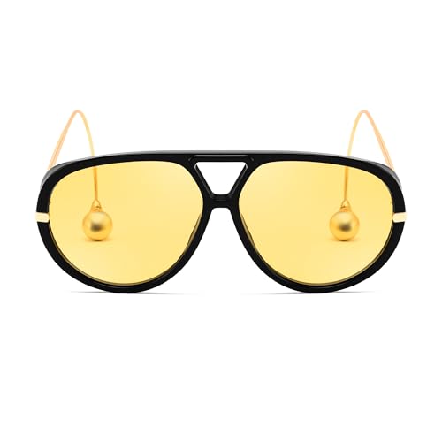 Oversized Aviator Sunglasses for Women and Men Fashion Sunglasses Large Big Double Bridge Frame Eyewear