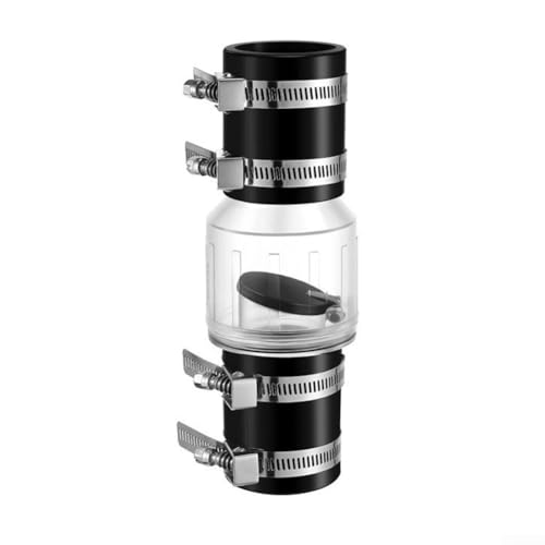 Lecreatekit Sewage Check Valve,1.5 Inch Silent Transparent Sump Pump Check Valve With Unique Spring-loaded Flapper Mechanism Monitor Sump