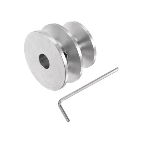 QUARKZMAN V-Typ Riemenscheibe Keilriemenscheibe 10mm Bohrung 40mm Außendurchmesser Einzelrille Aluminiumlegierung für O-Typ Z-Typ Dreiecksriemen Motorwelle Bohrmaschine mit Installation