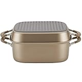 Anolon Advanced Home Hard-Anodized Nonstick Two Step Meal Set (5 Qt. Dutch Oven & 10' Everything Pan Lid, Bronze)