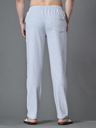 Image of FITINC Regular Fit Cotton Lower Trackpant for Men with Zipper Pockets