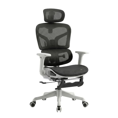 Future Warrior Ergonomischer Bürostuhl, Lendenwirbelstütze, höhenverstellbarer Chefsessel, Drehstuhl, Netzstuhl