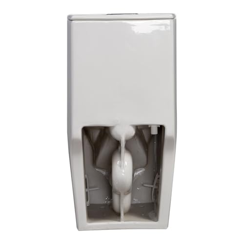Inodoro de una pieza alargado, altura cómoda ADA, montado en piso, doble descarga 1,1/1,6 GPF, certificado WaterSense, con asiento de cierre suave, descarga por sifón MaP 1000 g, cerámica blanca miniatura 5