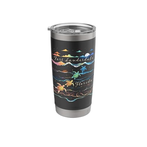 Fort Lauderdale Florida Beach Sea Turtle Lover Ocean Moon Stainless
