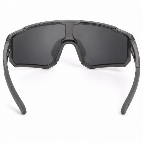 Image of Dervin One Piece Shield Sports Oversized Visor Polarized Sunglasses for Men Women, Outdoor Cricket Cycling Hiking Fishing Sunglasses