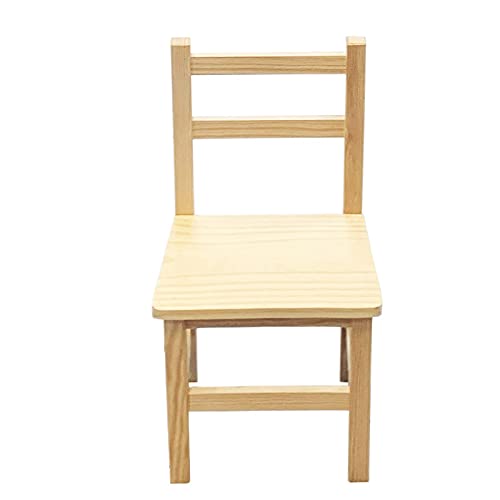 Acan Tradineur - Silla pequeña para niños 57 x 30,5 x 25,5 cm. Silla Infantil de Madera Natural sin Tratar, decoración hogar