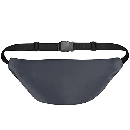 Image of Unisex Waist Pack Travel Handy Hiking Zip Pouch Elegant Style Document Money Phone Belt Sport Bag Bum Bag for Men and Women Nylon Adjustable Strap (Lava Gray)