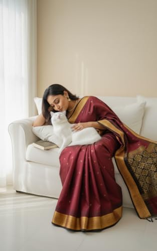 Image of NEW COLLECTION Women's Odisha Handloom Sambalpuri Pata Saree Temple Border Pasapalli Bomkai Buti Boyanika Design Saree Banarasi Soft Papa Silk Simple Ethnic Orissa Sari with Blouse Piece