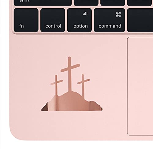 Image of Calvary Crosses Christian Jesus (Rose Gold) (Set Of 2) Premium Waterproof Vinyl Decal Stickers For Laptop Phone Accessory Helmet Car Window Bumper Mug Tuber Cup Door Wall Decoration