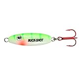 Northland BRUVS2-20 UV Buck Shot Spoon, 1/16-Ounce, Glow Perch