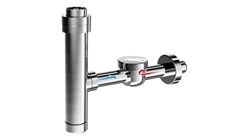 Bonomini 0750AR54B7 | Valvola Antiriflusso Orizzontale | Sifone DN32 | Valvola di Non Ritorno | Antiodore Scarichi | Plastica, Cromato - Image 3