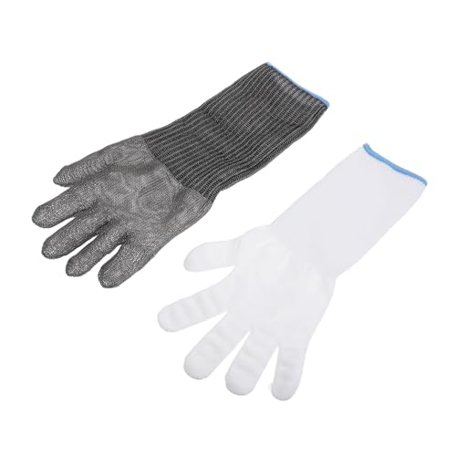 Gants anti-coupure en acier inoxydable Cabilock pour la protection en cuisine des fruits de mer