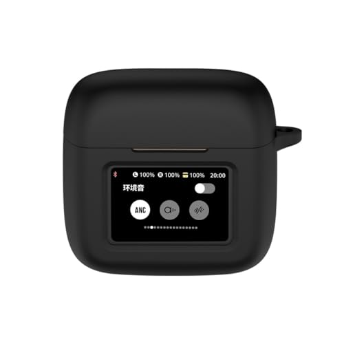FTRONGRT Case Compatible with JBL TOUR PRO 3, Anti-Scratch, Shockproof, Silicone Case Compatible with JBL TOUR PRO 3 Bluetooth Earphone.Black