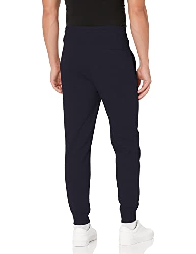 Hugo Mens Regular Fit Square Logo Jersey Drawstring Joggers Casual Pants, Midnight Blue, Large Us #TOP1
